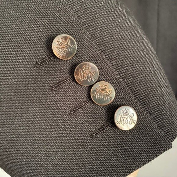 Vintage Christian Dior Black Double Breasted Wool Blend Blazer - 44 Long 🇨🇦 - Picture 10 of 12